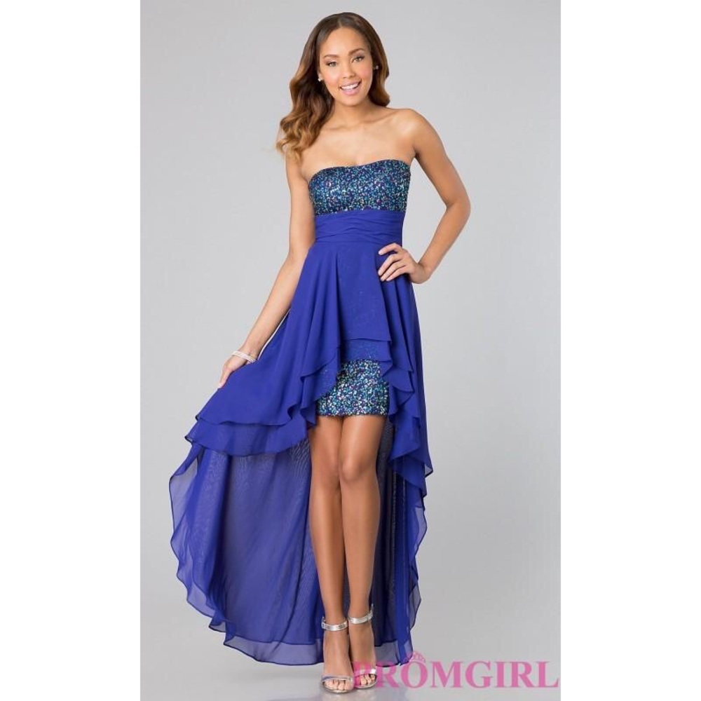 Strapless evening gown